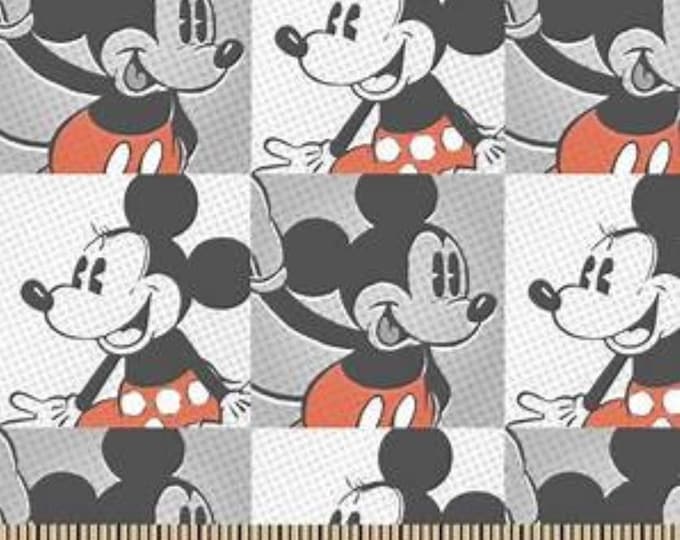Mickey and Minnie Mouse Pop Art Cotton Fabric 100% Cotton Officially Licensed