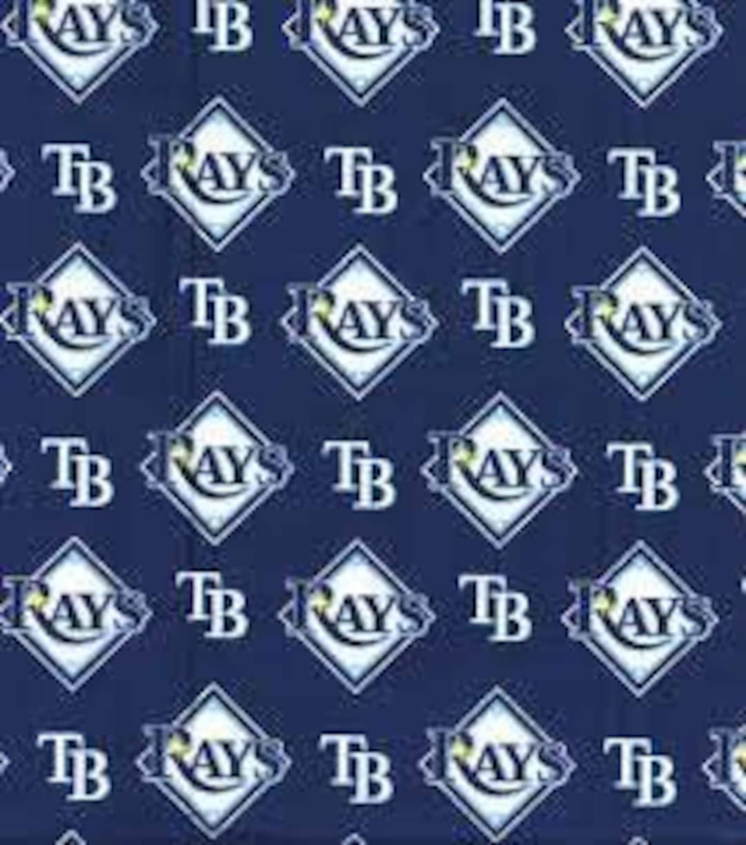 Tampa Rays Pattern Tampa Bay Rays Fabric 100% Cotton Officially Licensed - Etsy