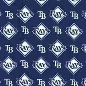 Tampa Bay Rays Fabric 100% Cotton Officially Licensed