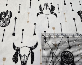 Wild Spirit Cuddle Black/Sand Shannon Fabrics by the yard *SEE DESCRIPTION (reduced price)