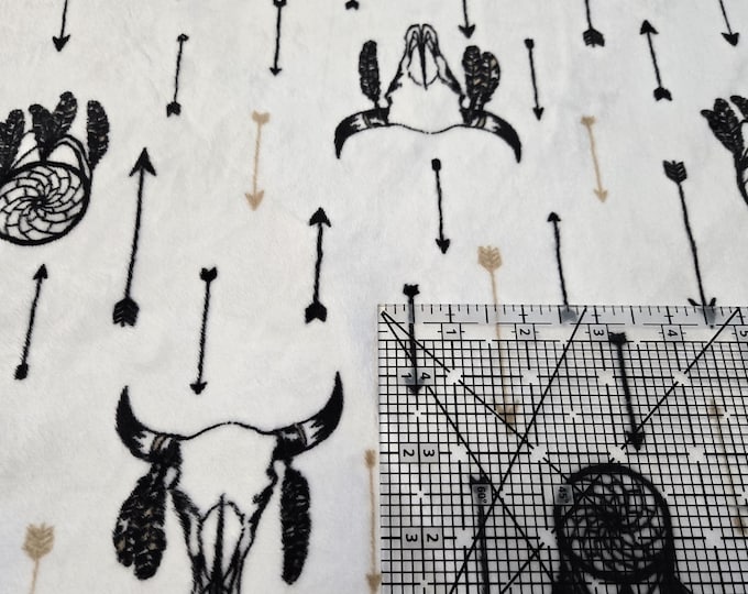 Wild Spirit Cuddle Black/Sand Shannon Fabrics by the yard *SEE DESCRIPTION (reduced price)