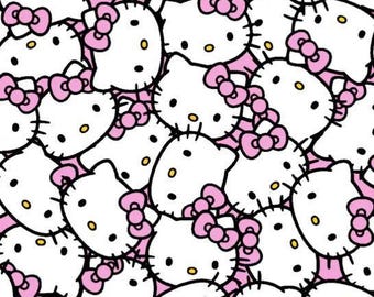 Hello Kitty Packed Cotton Fabric 100% Cotton Officially Licensed