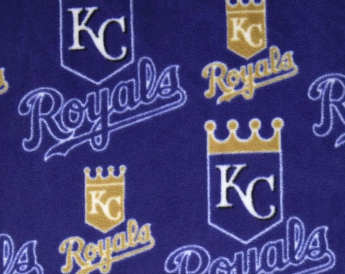 Kansas City Royals NFL  Licensed FLEECE fabric. See Description for actual measurements available. Officially Licensed