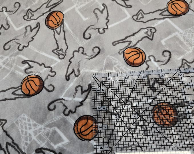 Three-Pointer! Cuddle Steel Shannon Fabrics by the yard