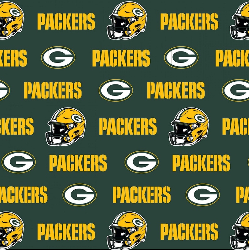 Green Bay Packers Cotton Fabric 100% Cotton Officially Licensed afbeelding 1