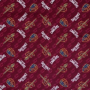 Cleveland Cavs Cotton Fabric Cavs Basketball 100% Cotton Officially Licensed