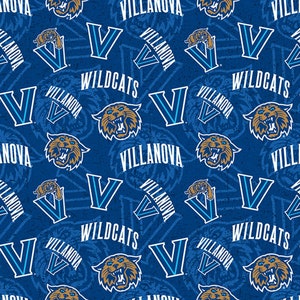 Villanova University cotton fabric  100% Cotton Officially Licensed