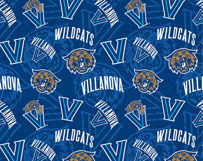 Villanova University cotton fabric  100% Cotton Officially Licensed