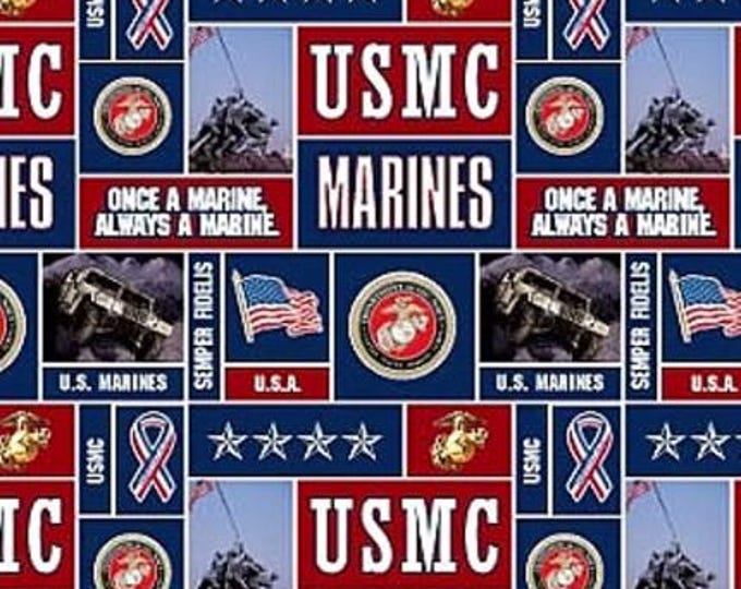 USMC United States Marine Corps officially Licensed FLEECE fabric.
