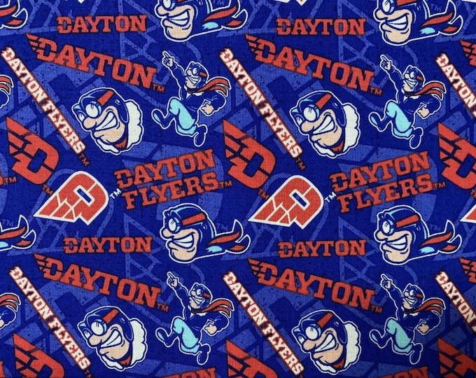 University of Dayton Flyers Tone on Tone Cotton Fabric 100% Cotton Officially Licensed