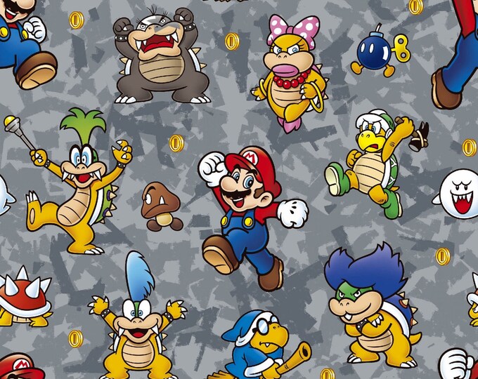 Super Mario Brothers Nintendo Bananas 100% Cotton Officially Licensed