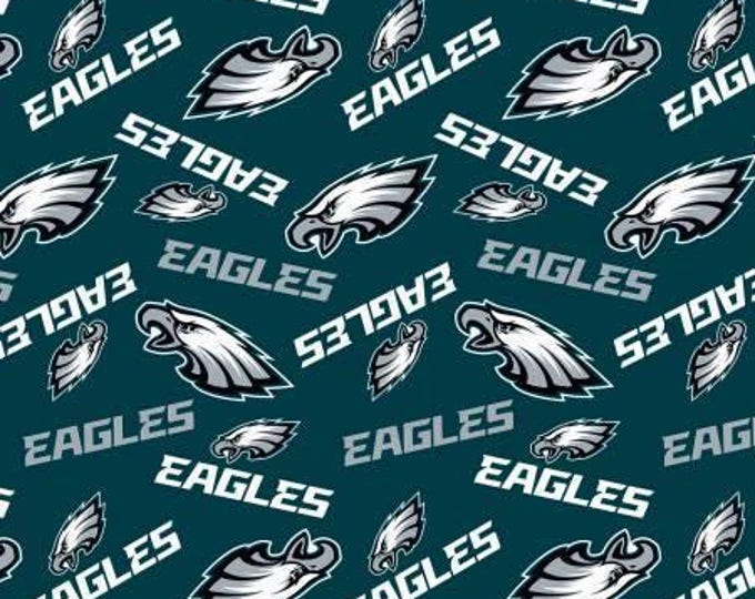 Philadelphia Eagles Nfl Licensed Fleece Fabric. See Description For Actual Measurements Available.