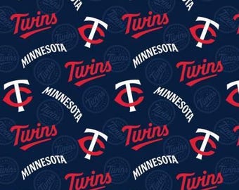 Minnesota Twins Fabric 100% Cotton Officially Licensed