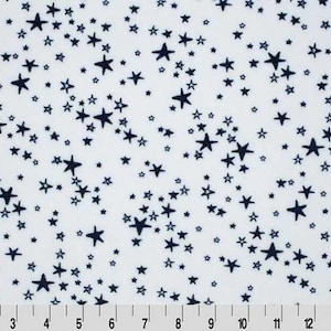 Shannon Fabrics Starbright Cuddle Navy/Snow Minky Fabric By the Yard
