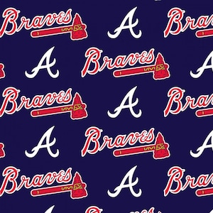 Atlanta Braves Baseball MLB Fabric 100% Cotton Officially Licensed zdjęcie 1