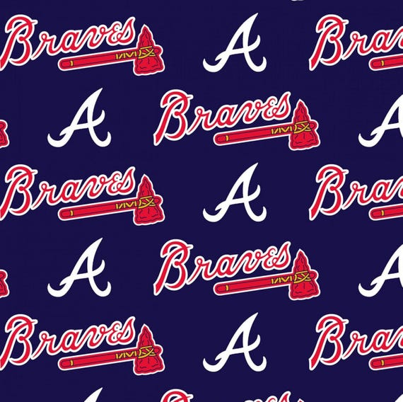 Atlanta Braves Baseball MLB Fabric 100% Cotton Officially Licensed