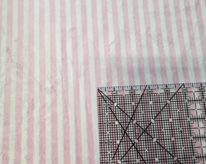 Mini Stripes Baby Pink/White Shannon Fabrics by the yard