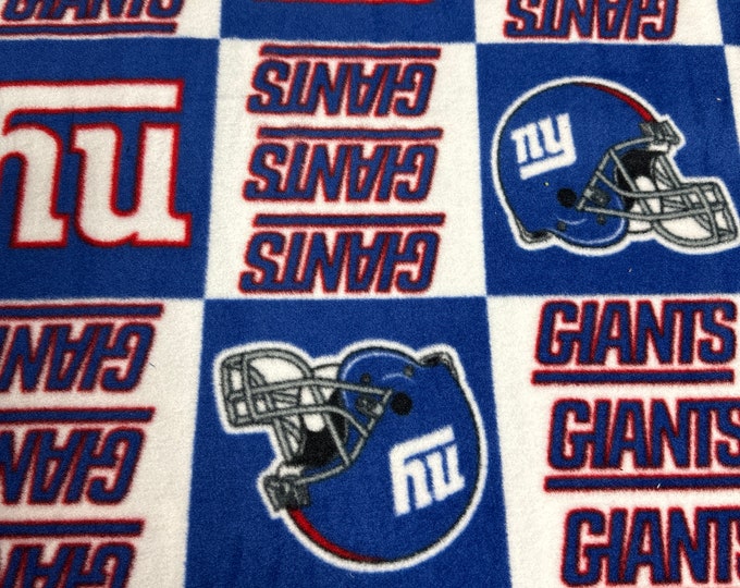 New York Giants  Licensed FLEECE fabric. Officially Licensed