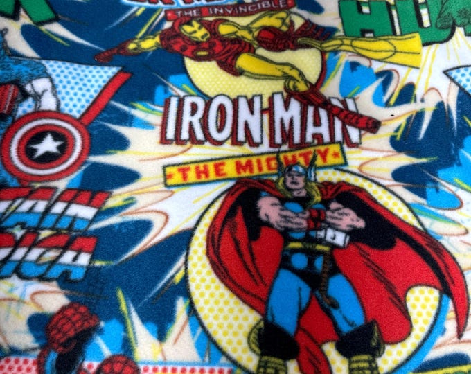 Marvel super heros Licensed FLEECE fabric. Captain America, Hulk, Spiderman Officially Licensed