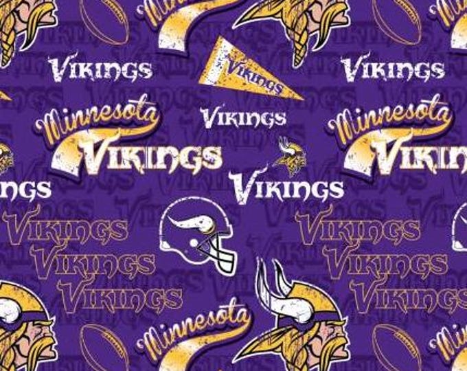 Minnesota Vikings NFL Pennants Fabric 100% Cotton Officially Licensed