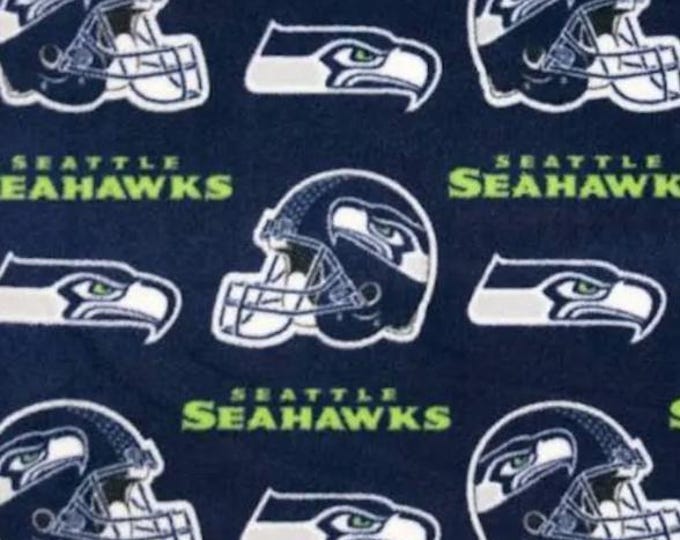 Seattle Seahawks NFL Licensed FLEECE fabric. Officially Licensed