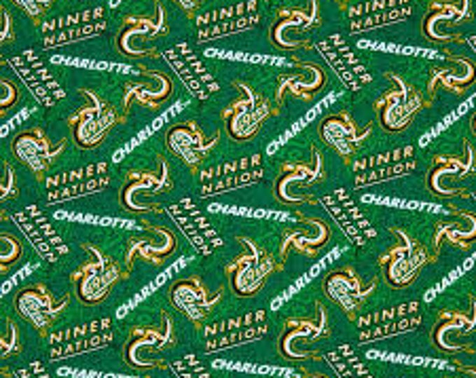 Charlotte Niner Nation 49ers Fabric 100% Cotton Officially Licensed
