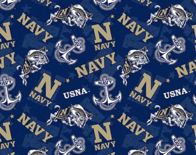 US Naval Academy Cotton Fabric 100% Cotton Officially Licensed