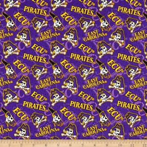 East Carolina ECU pirates 100% Cotton Officially Licensed