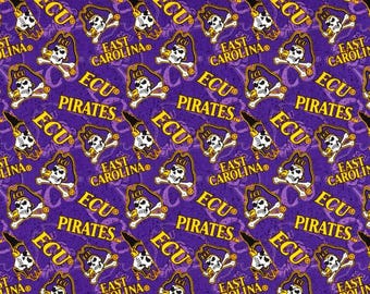 East Carolina ECU pirates 100% Cotton Officially Licensed