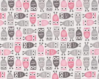 Urban Zoology mini Owls cotton Fabric 100% Cotton
