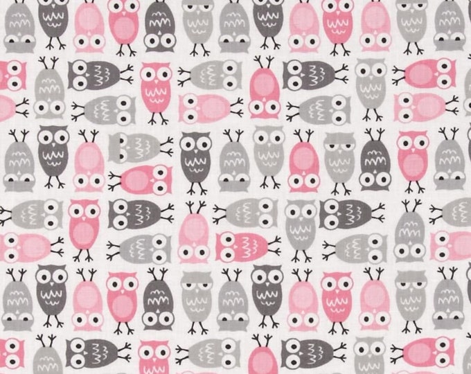 Urban Zoology mini Owls cotton Fabric 100% Cotton