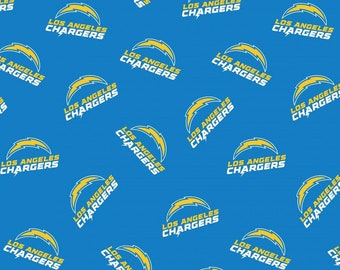 Los Angeles Chargers Fabric 100% Cotton Officially Licensed