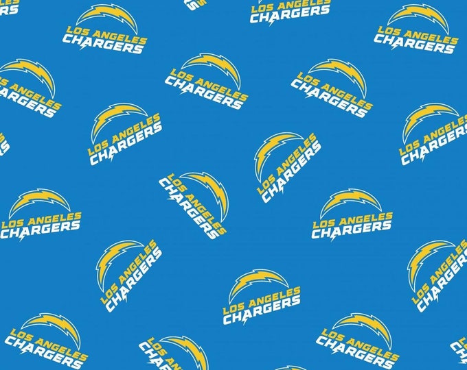 Los Angeles Chargers Fabric 100% Cotton Officially Licensed