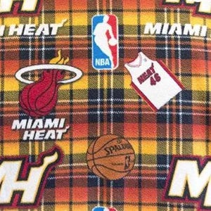 Miami Heat NBA Licensed FLEECE fabric. Officially Licensed