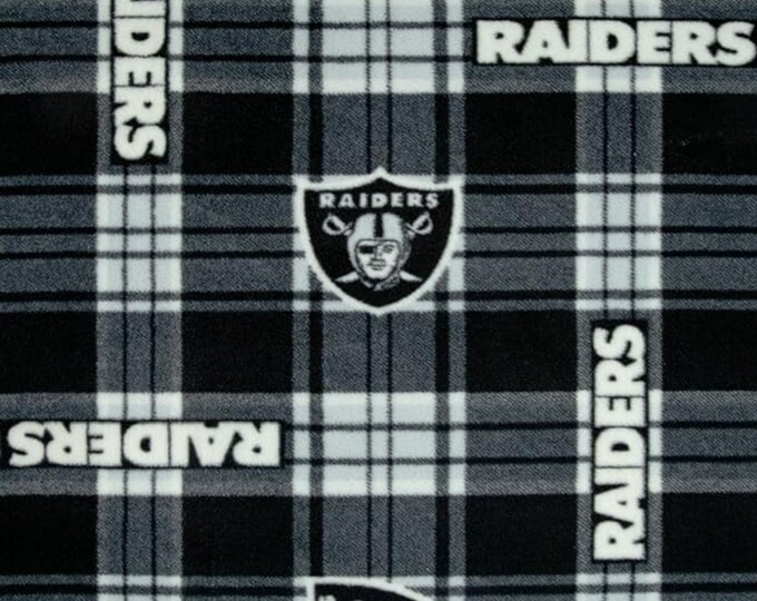 Raiders Licensed FLEECE fabric. Las Vegas Raiders Officially Licensed