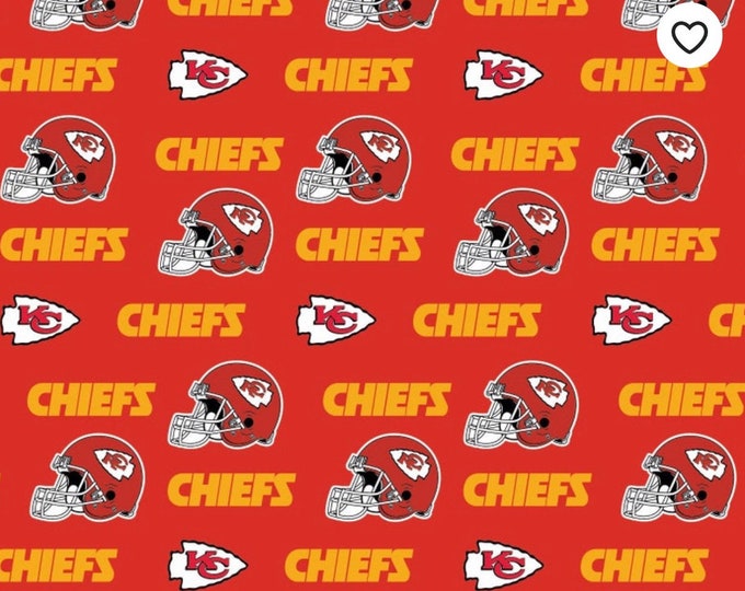 Kansas City Chiefs 100% Cotton Fabric Officially Licensed