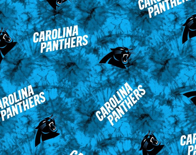 Carolina Panthers Licensed FLEECE fabric.  See Description for actual measurements available. Officially Licensed