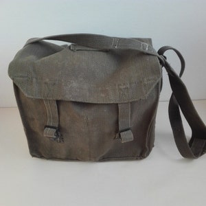 Vintage militaire tas leger canvas tas pukkel tas messenger bag