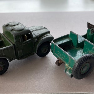 Vintage Dinky Toys Jeep 25Y,Army Cargo Truck  # 641, Made in England, Vintage 1950/1960.