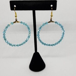 Crystal hoop earrings/hoop earrings/