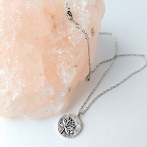 New Beginnings Silver Lotus Necklace, Spiritual Jewelry, Yoga Necklace, Minimal Jewelry, Beautiful Gift, Boho Jewelry, Rebirth, Renewal
