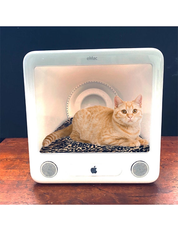 Cat Bed Lounge Emac Computer Cat Cave Kitty Lounge Cat Etsy