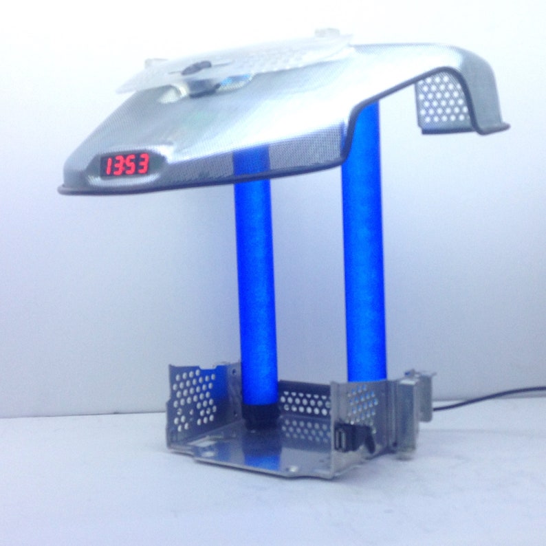 Apple iMac Dual Column Desk Lamp with Clock Macintosh table Etsy