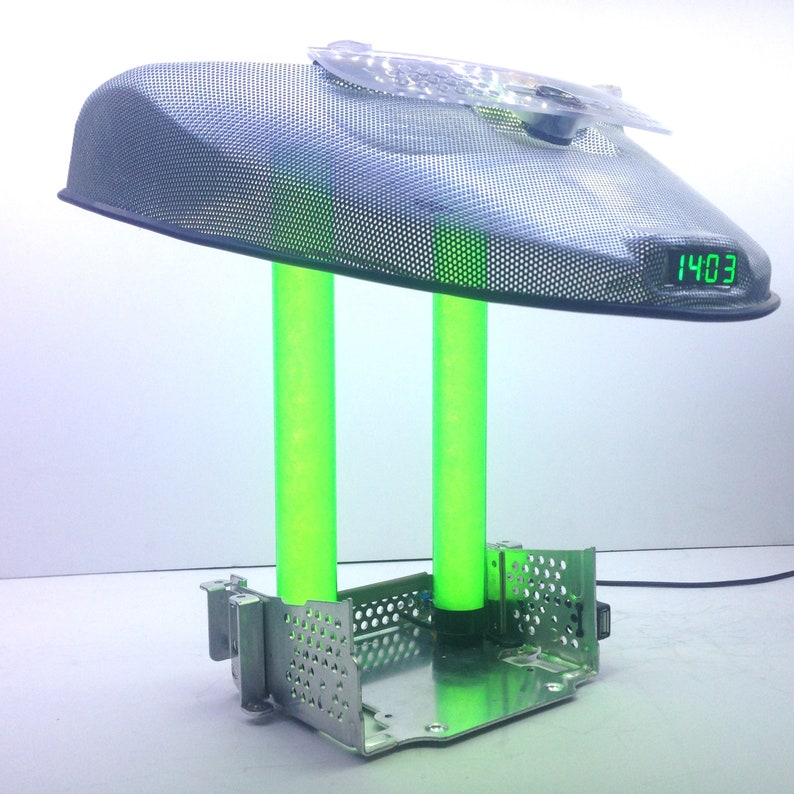 Apple iMac Dual Column Desk Lamp with Clock Macintosh table Etsy