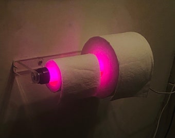 Toilet Paper Holder Night Light LED double roll