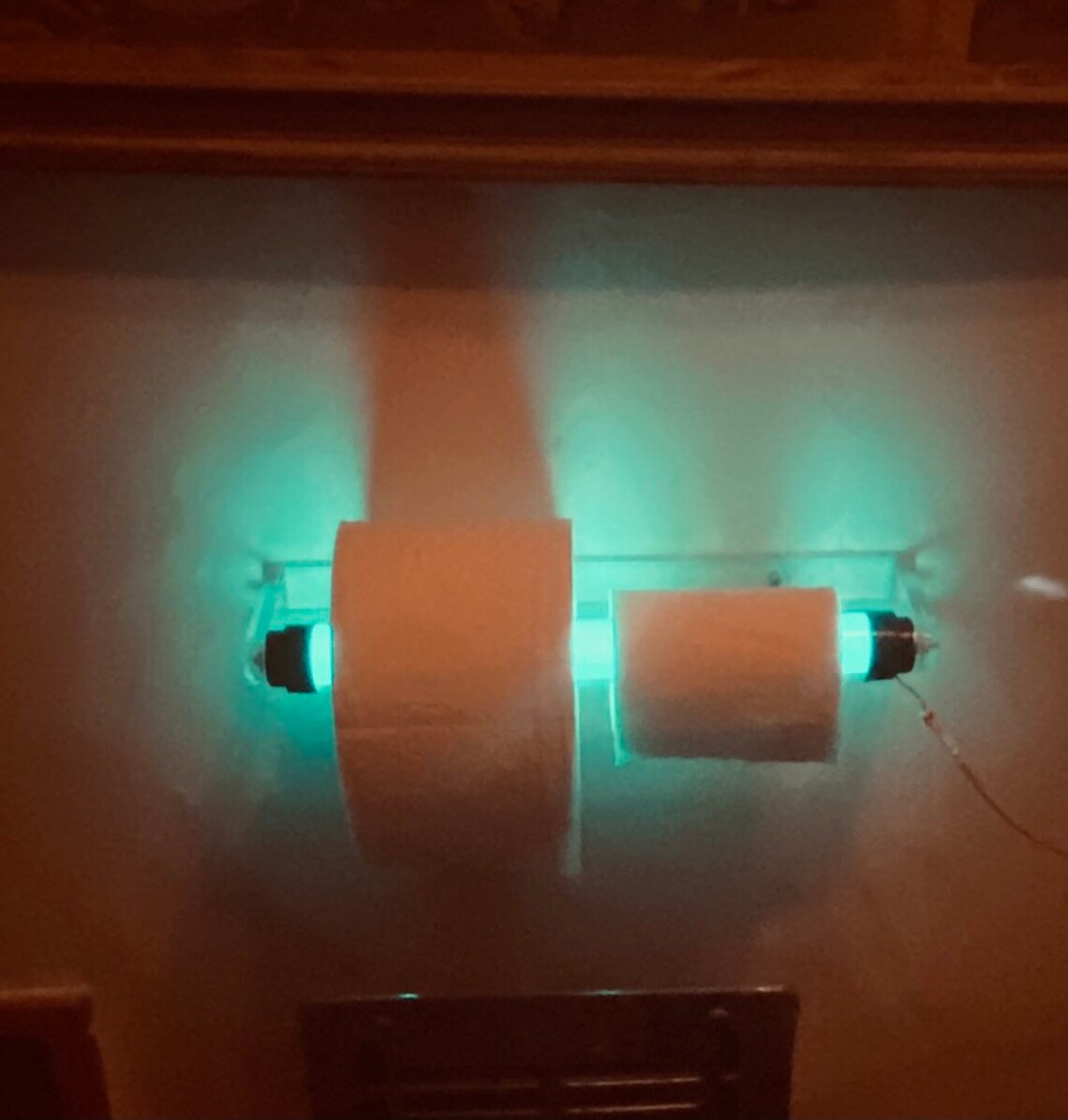 LED Toilet Paper Holder Night Light double roll Etsy