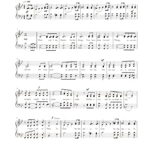 My Tribute by Andrae Crouch - Digital Religious Piano with Lyrics Sheet Music - Key of B Flat