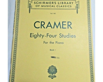 Cramer Eighty-Four Studies for the Piano Book 1 Volume 142 Schirmers Library