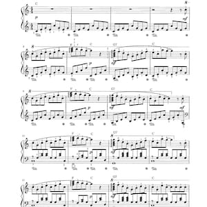 Digital Sheet Music: Music Box Dancer Piano Solo - Key of C