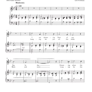 Let Me Call You Sweetheart - Digital Standard Sheet Music for Piano and Voice - Key of B Flat